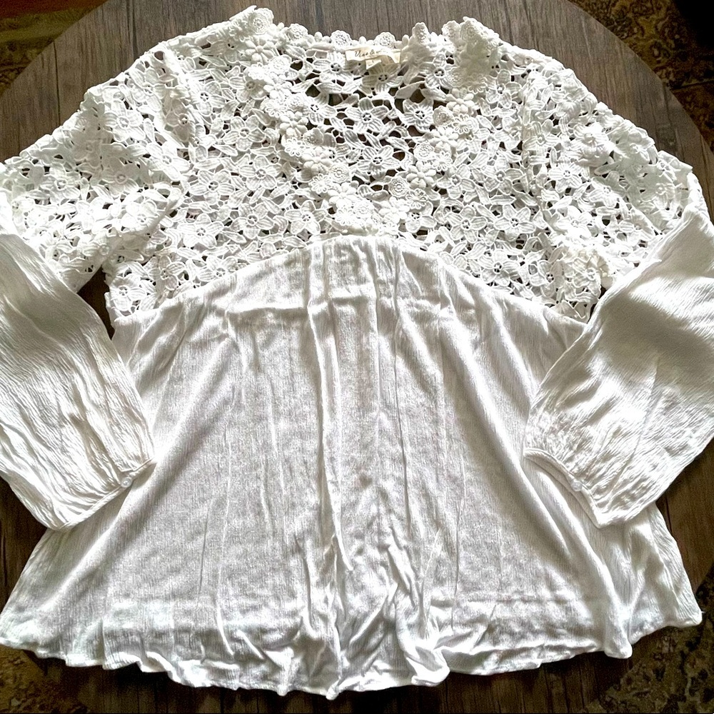 Beautiful white boho style top